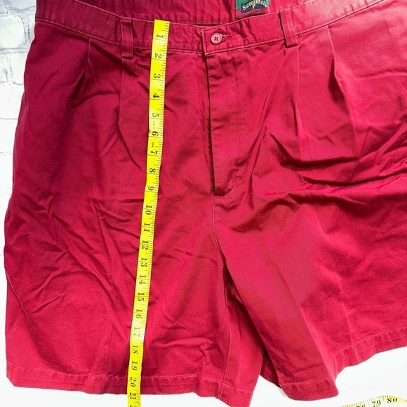 EUC Men’s Size 42 Saddlebred Maroon Cotton Pleated Shorts - Picture 5 of 6